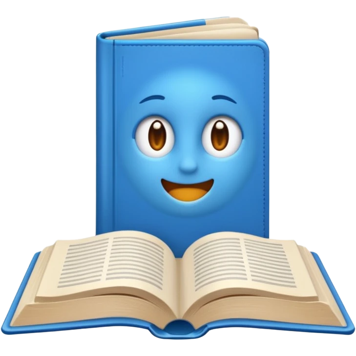 Opened book blue emoji