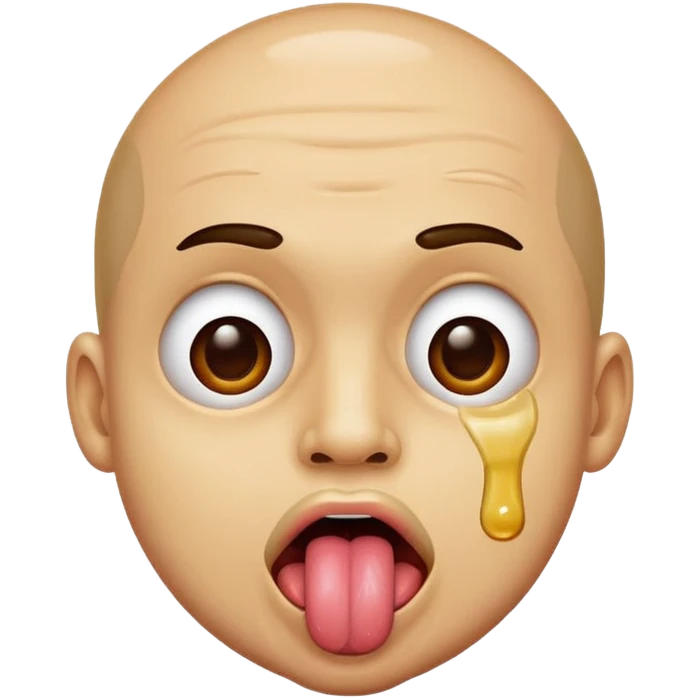 man with oil and tongue out emoji