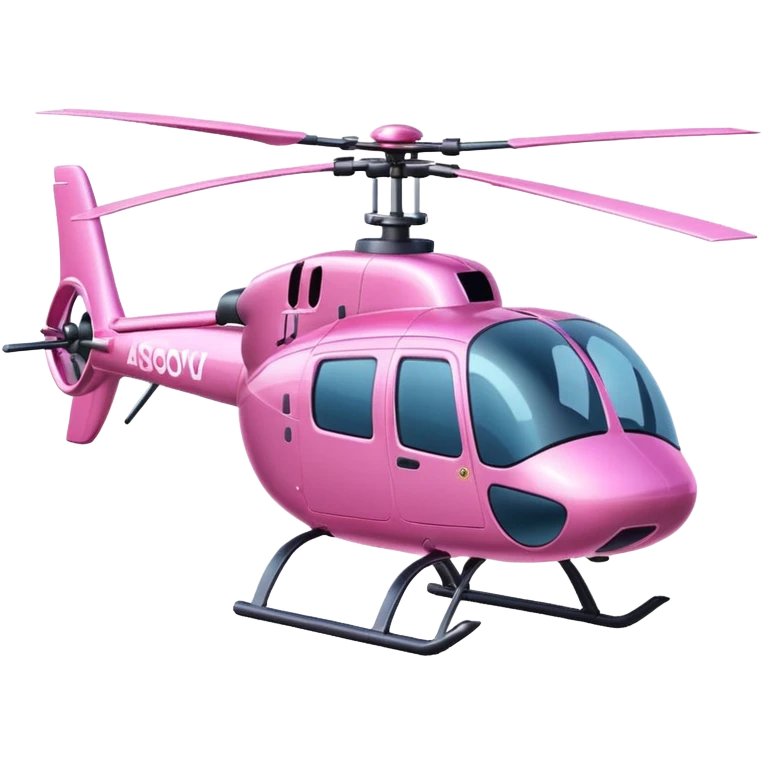 Pink helicopter emoji