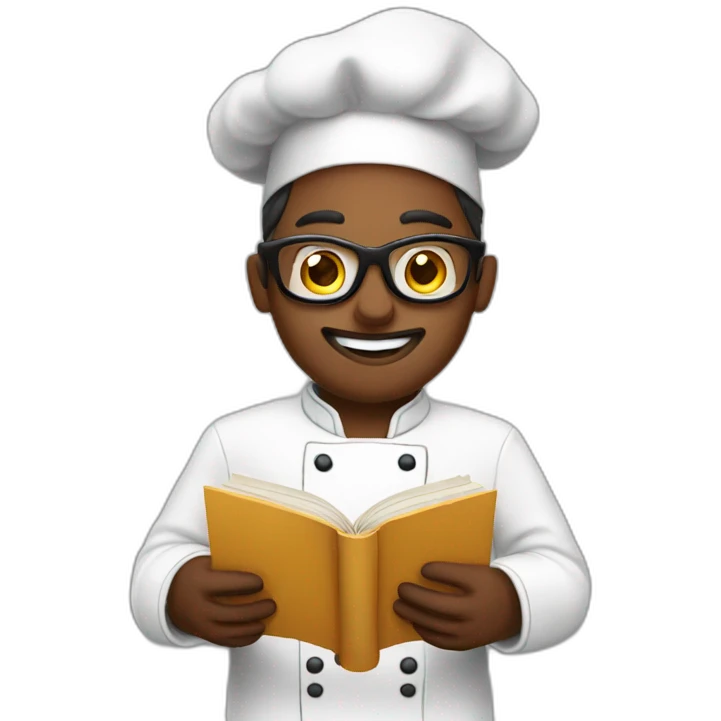 chef reading book emoji