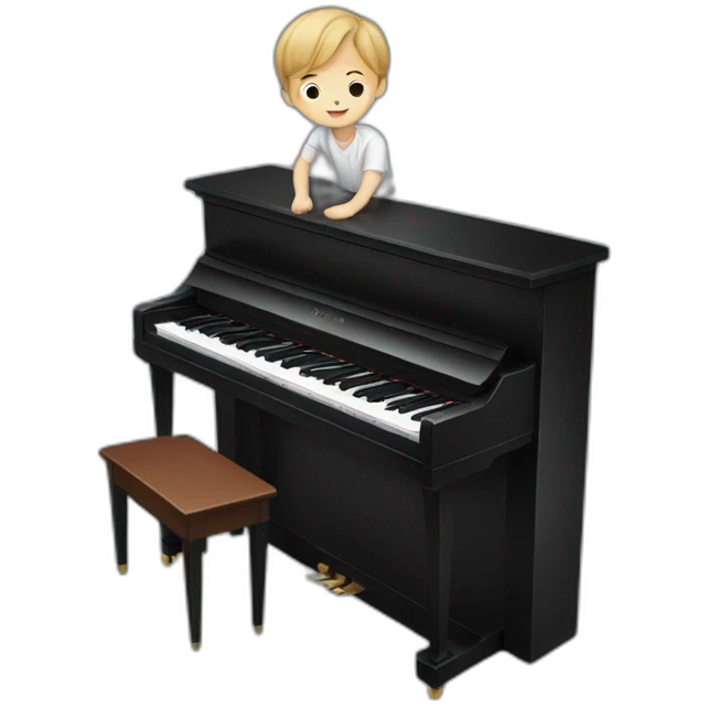piano with a white boy emoji