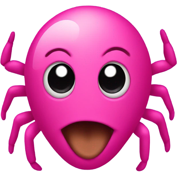 a pink spider poop emoji emoji