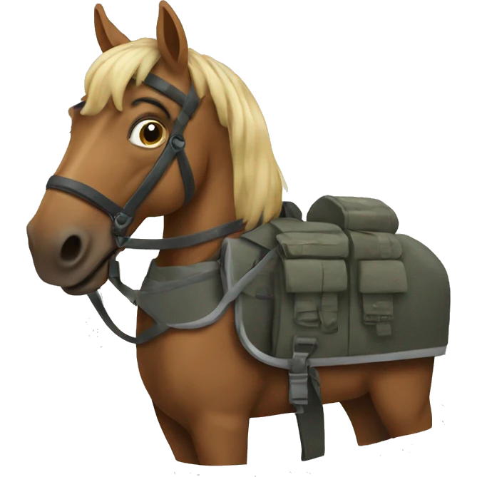 Soldier horse emoji