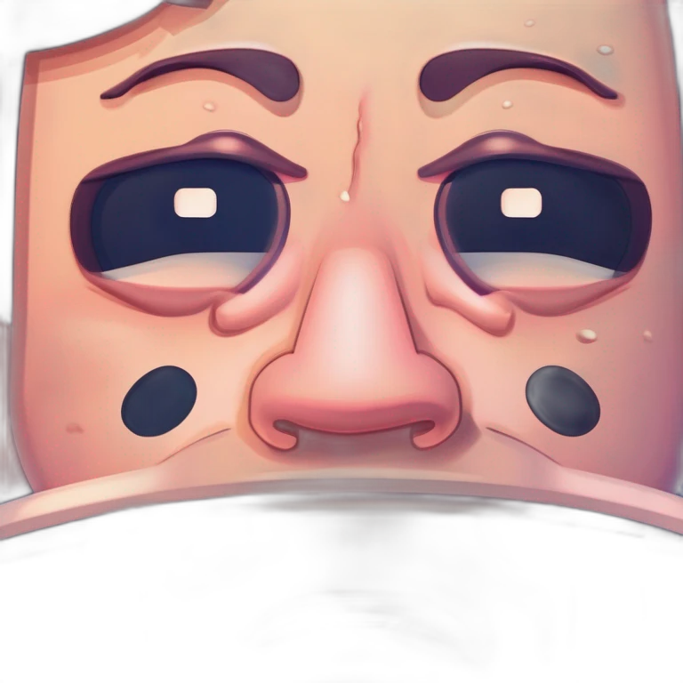 sad man taking a selfie while crying emoji