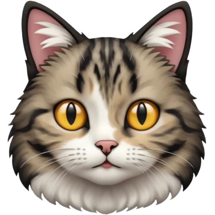 cat black and white short hair emoji