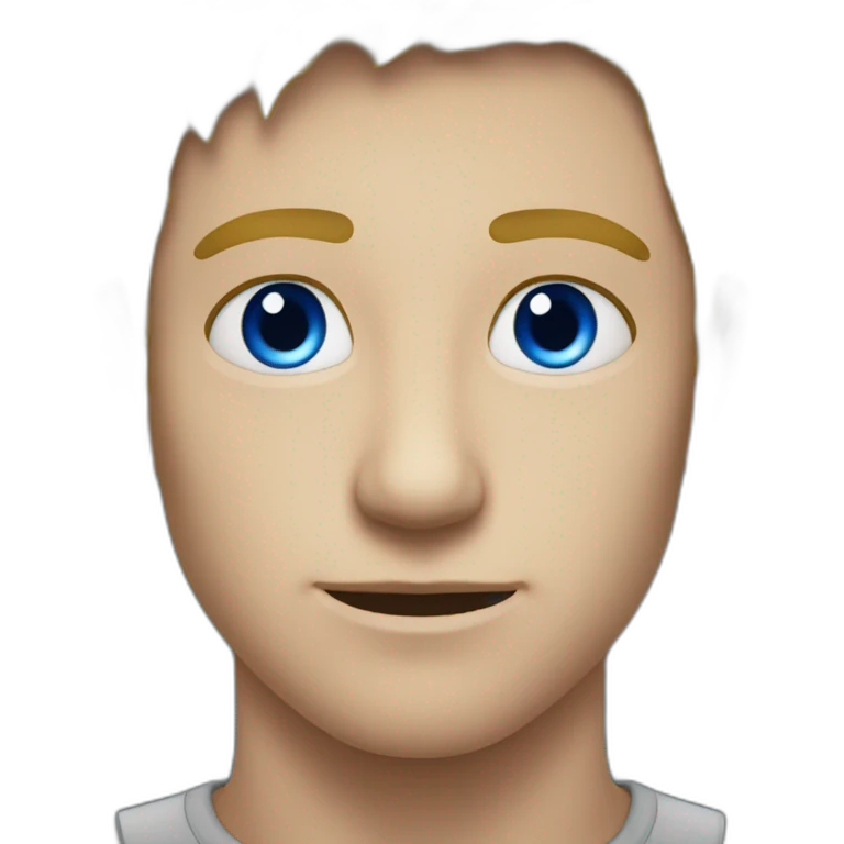 Homme noir aux yeux bleus  emoji