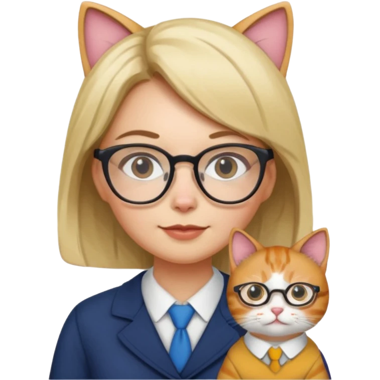 this emoji "👩🏻‍🏫" but the woman is a cat emoji