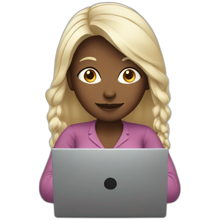 Women with laptop emoji