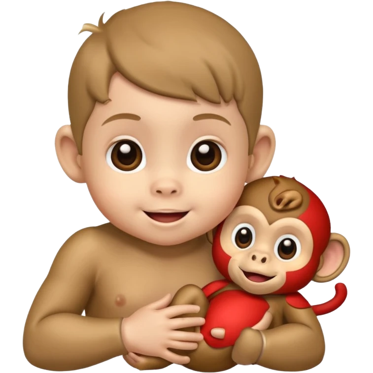 Baby with Monkey. emoji