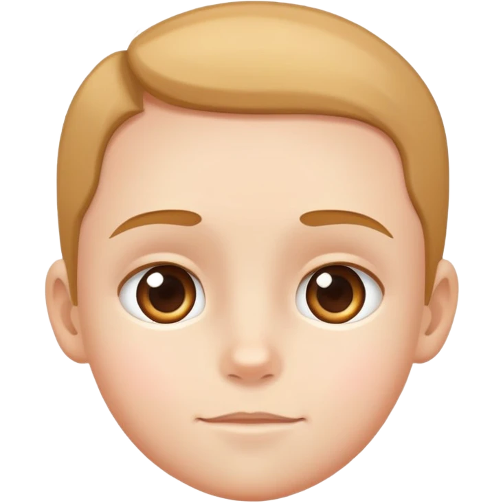 child's face highlighting the forehead, simple and friendly emoji