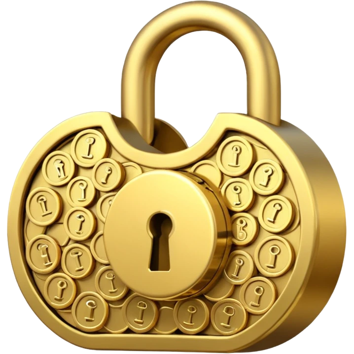 lock made out of money emoji