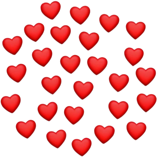 many small hearts emoji