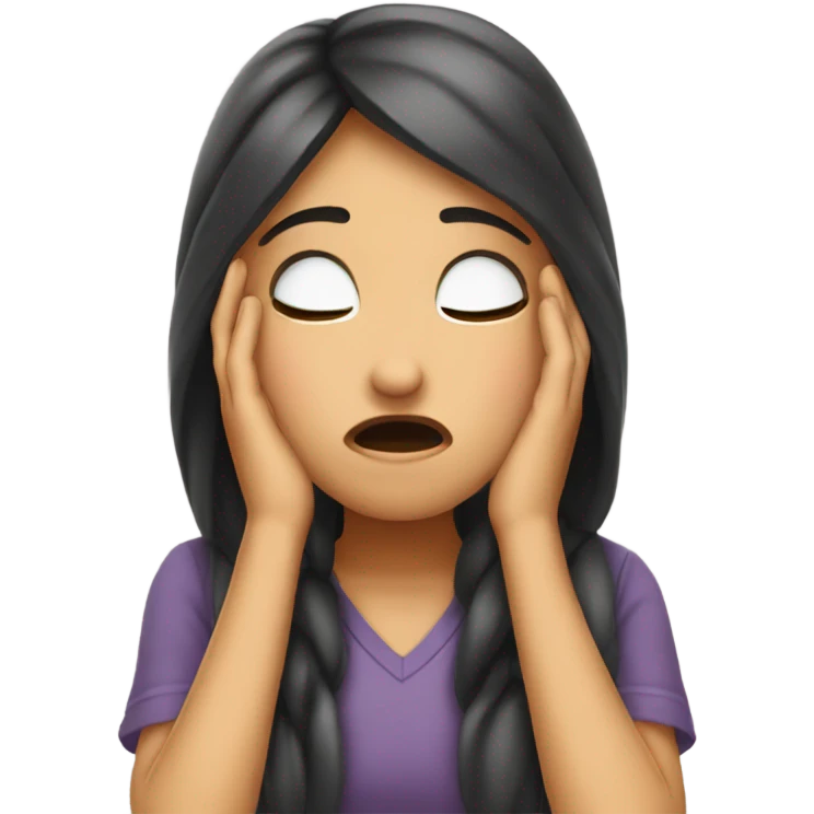 a girl facepalming  emoji