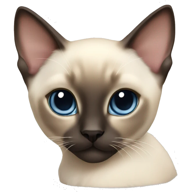 Siamese kitten laying emoji