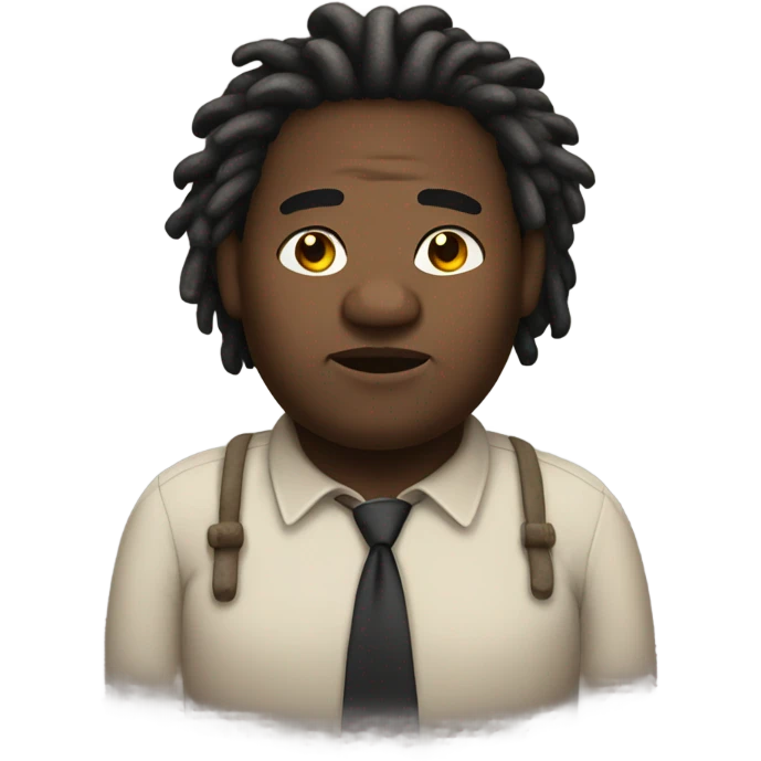 Fat black man with dreads emoji