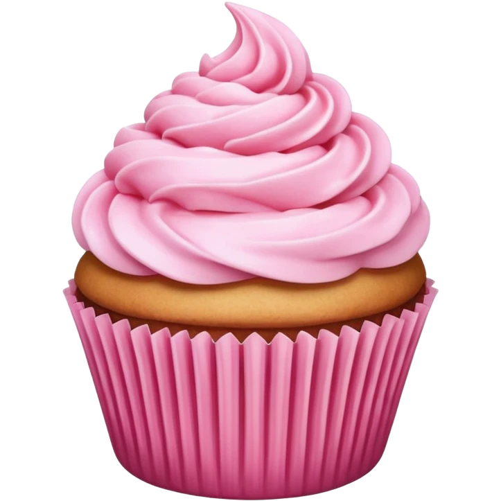 Cupcake with pink icing emoji