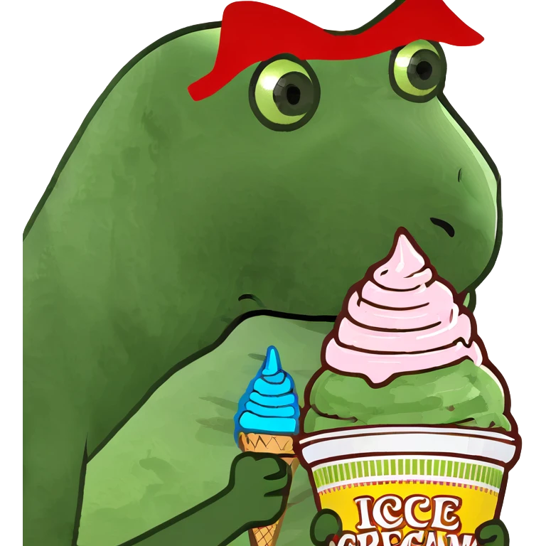 2 dogs eating ice cream emoji