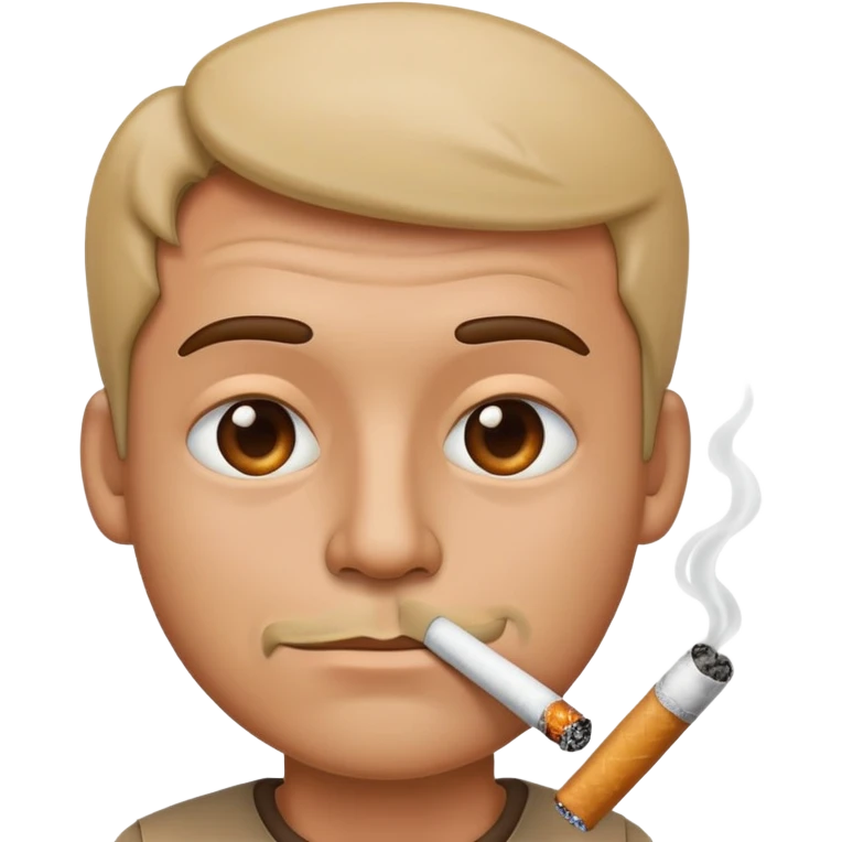 Man emoji with cigarette in his mouth emoji