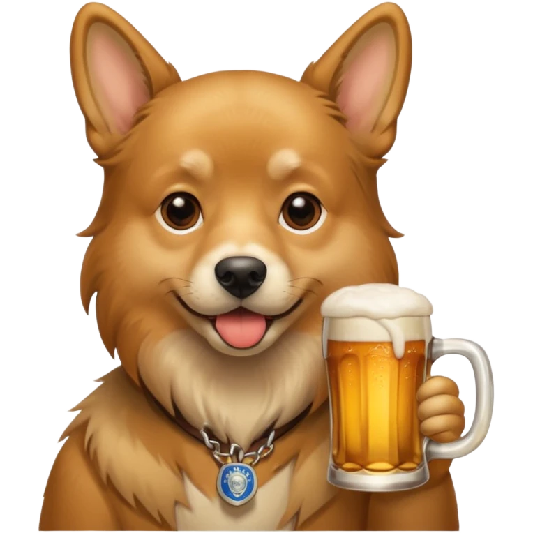 Ein Hund der talahon ist und Bier trinkt emoji