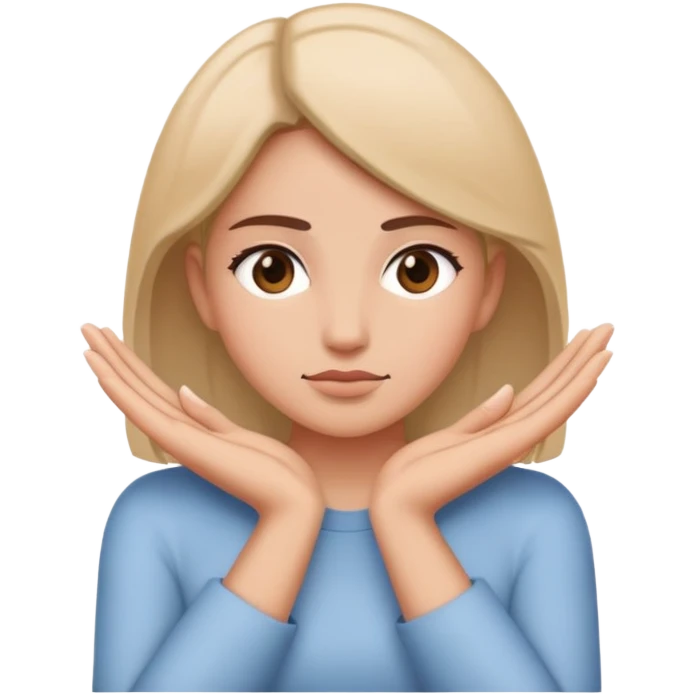 Female figure with both hands positioned downward holding position, no jacuzzi or water visible emoji