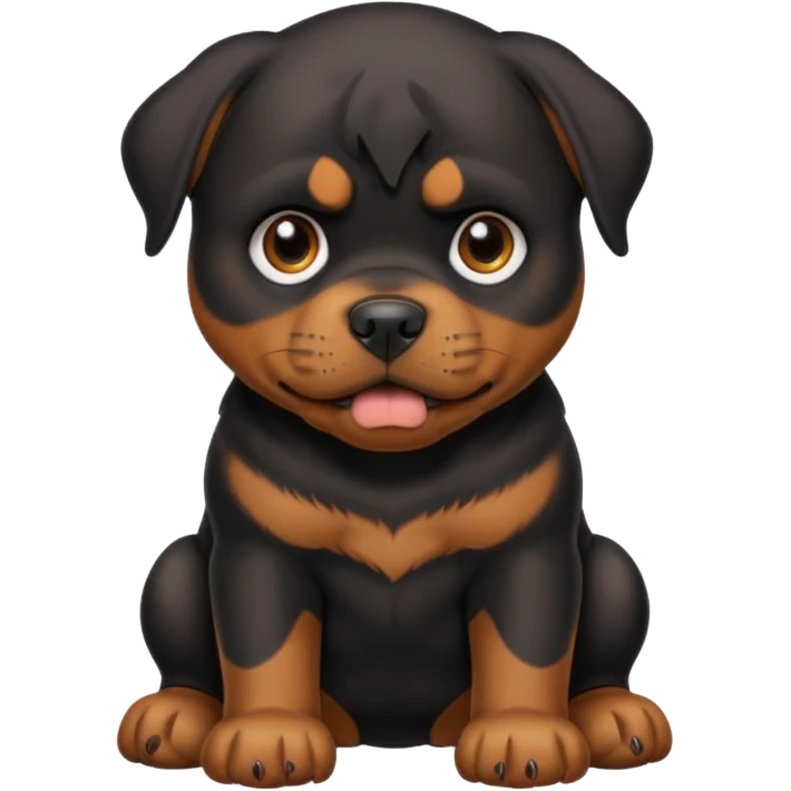 Perrita rottweiler flaca molesta emoji