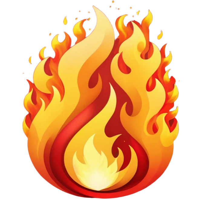 glitter red beutiful fire emoji