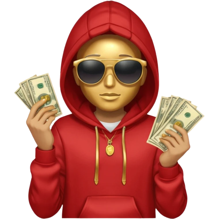 hoodie, sunglasses, money ALL GOLD emoji