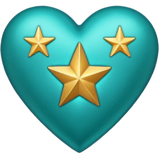 Teal heart with a star and 'you rock'  emoji