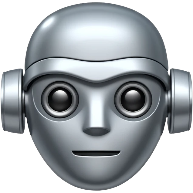 robot head inside a speech bubble emoji