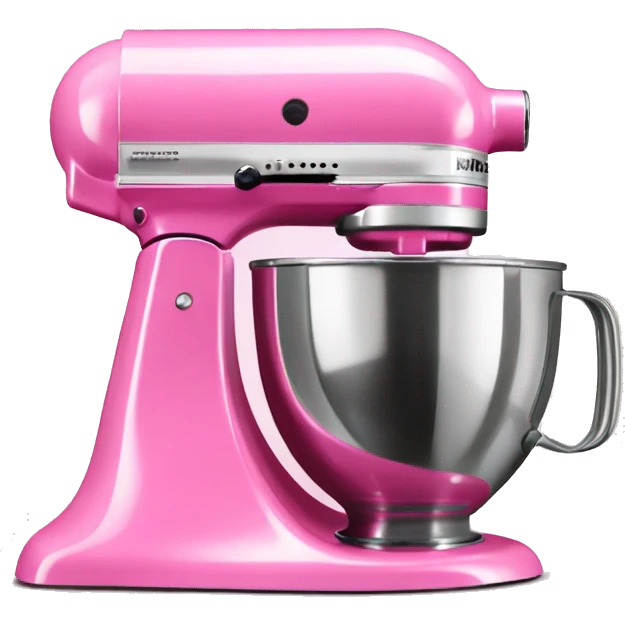 Realistic bubblegum pink kitchenaid mixer  emoji