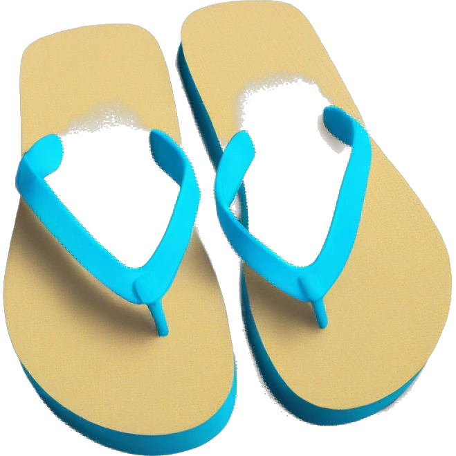 plain pastel blue Flip flops  emoji