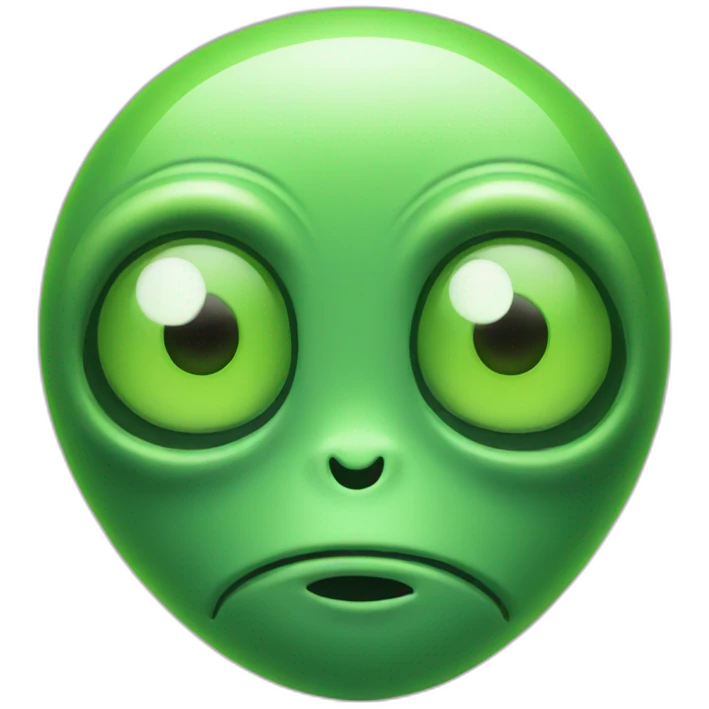 green alien face emoji