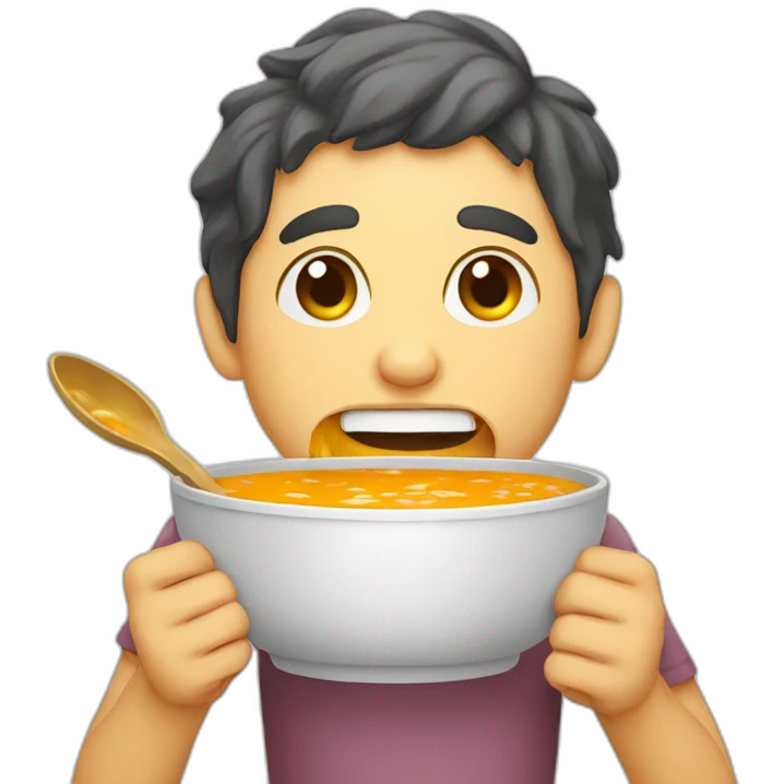 eating soup emoji
