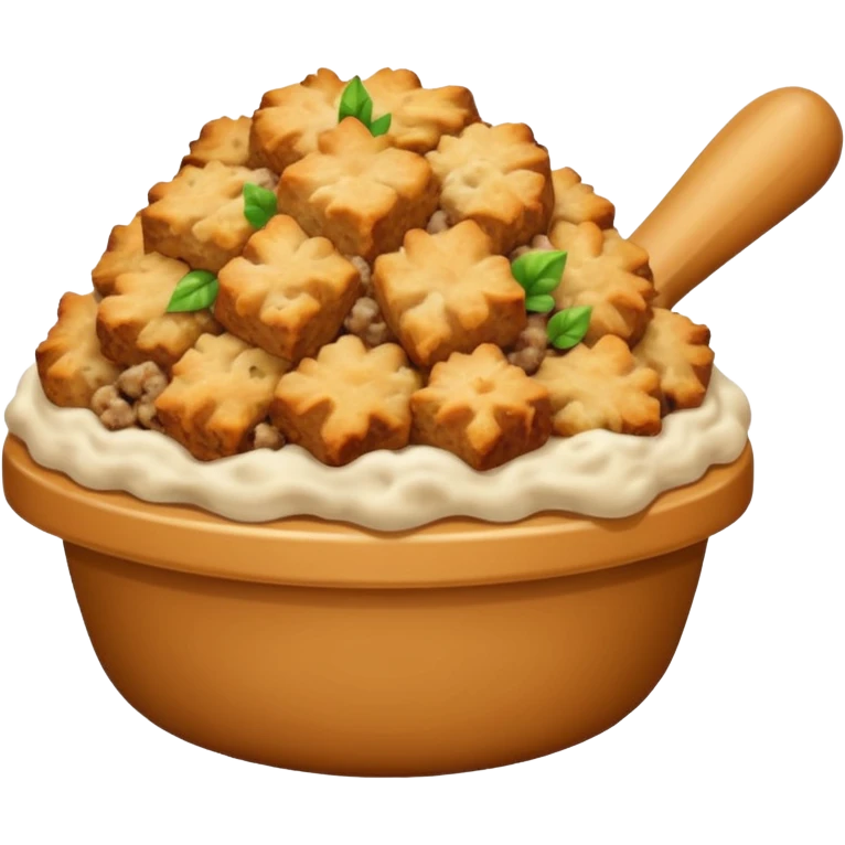 a scoop of stuffing, simple, clear emoji