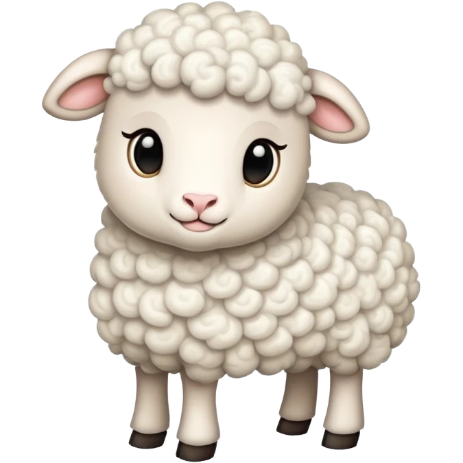 lamb with curly hair  emoji