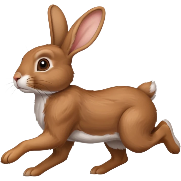 High resolution of a running rabbit emoji