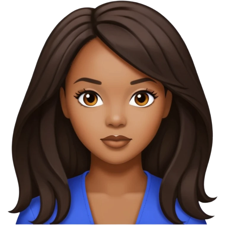 LeToya Luckett with dark brown long hair emoji