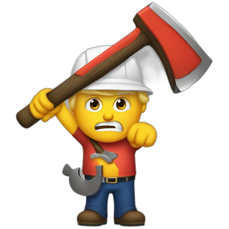 trump hold an axe emoji