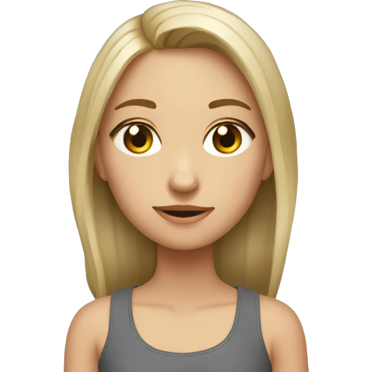 девочка с длинными русыми волосами emoji