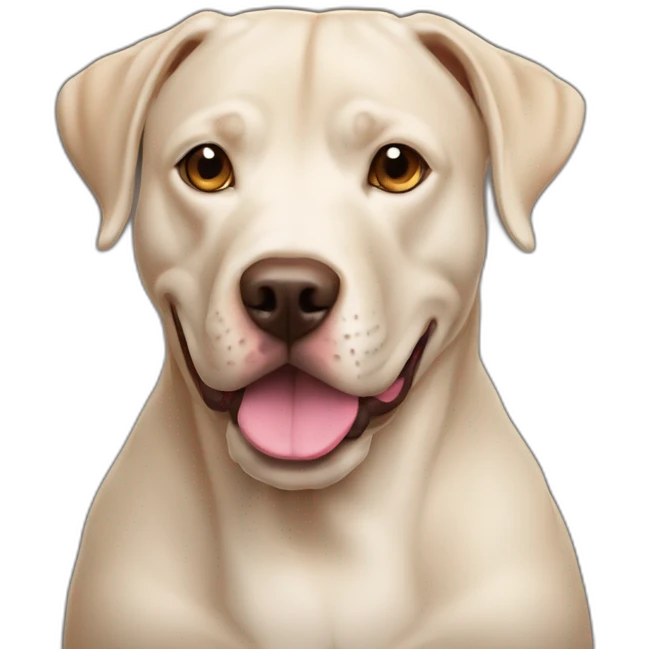 Mezcla labrador pitbull café oscuro emoji