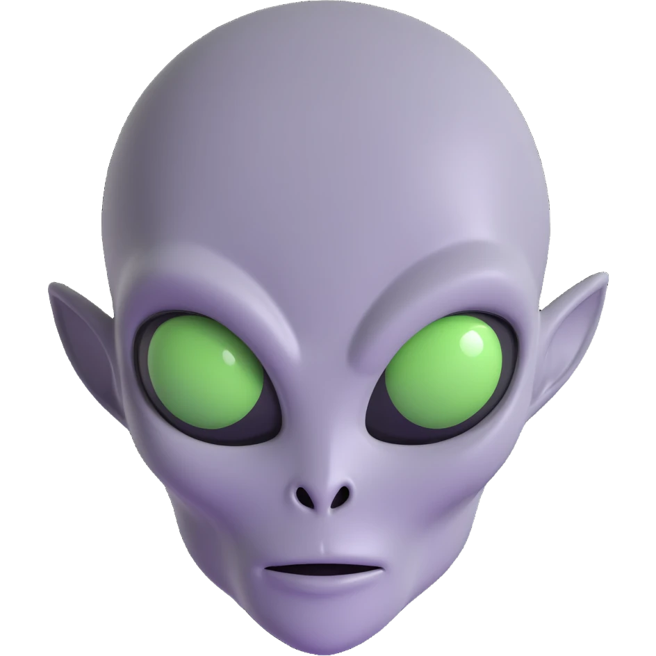 grey alien head emoji