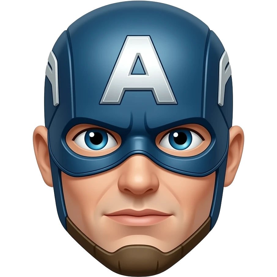 Marvel Captain America face emoji