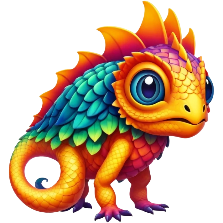 colorful Fakémon-creature (full body) emoji