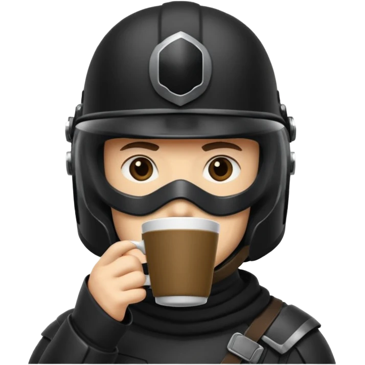 spaceballs darkhelmet sipping coffee emoji