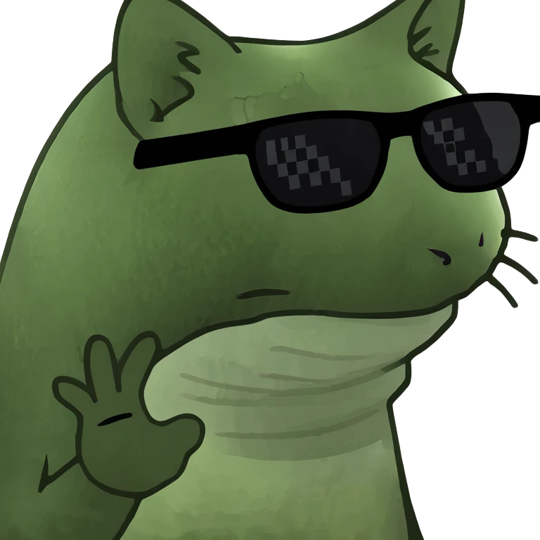 Cat with sunglasses emoji