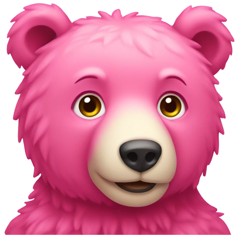 a pink bear emoji