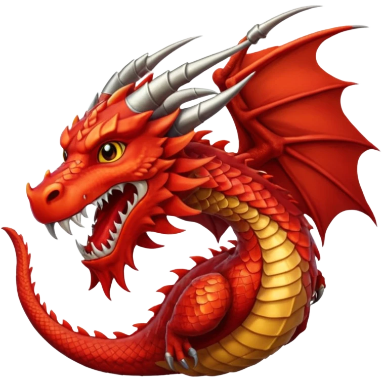 red dragon with long bearded emoji
