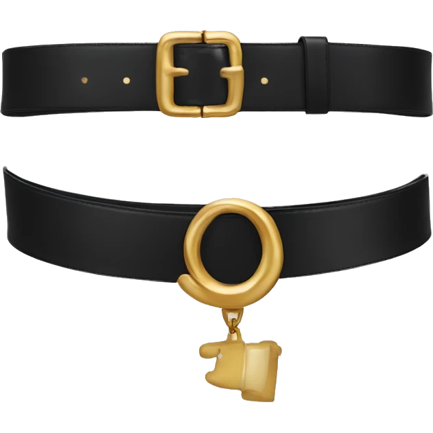 Balck Celine Belt  emoji