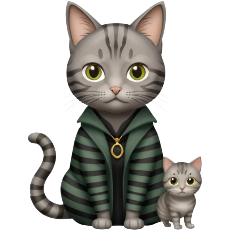 Minerva McGonagall with tabby grey cat  emoji