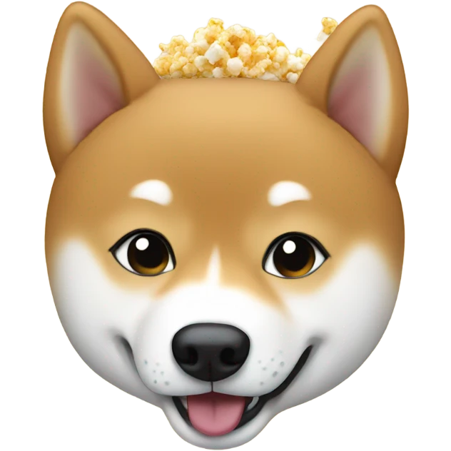 Shiba Inu eating popcorn emoji
